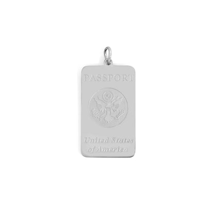 18K Gold PVD Stainless Steel Passport Charm / PDL0360