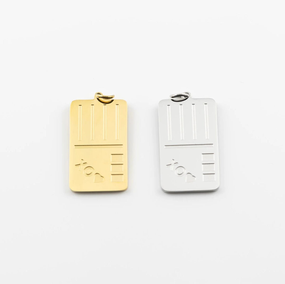 18K Gold PVD Stainless Steel Postcard Charm / PDL0361