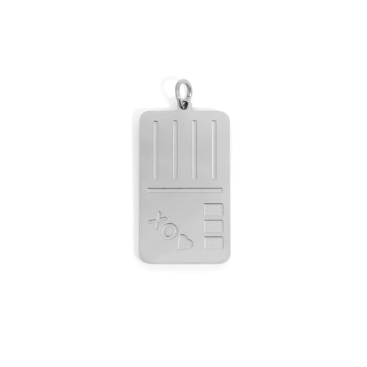 18K Gold PVD Stainless Steel Postcard Charm / PDL0361