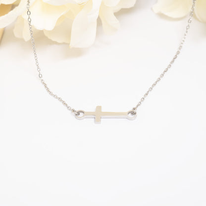 18K Gold PVD Stainless Steel Cross Connector Charm / PDL0362