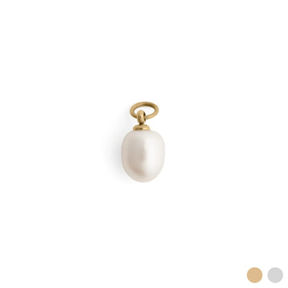 18K Gold PVD Natural Pearl Charm / PDL0397