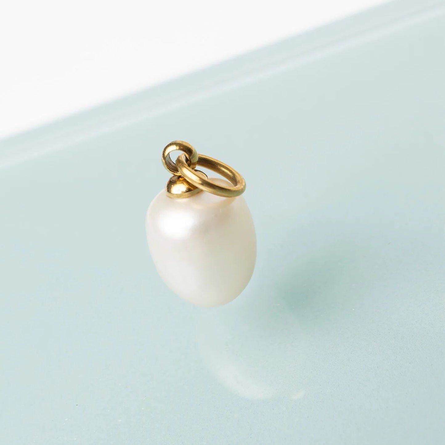 18K Gold PVD Natural Pearl Charm / PDL0397