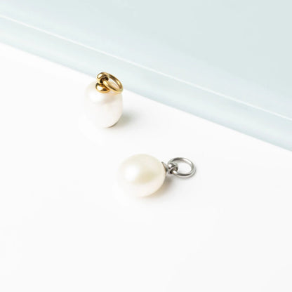 18K Gold PVD Natural Pearl Charm / PDL0397