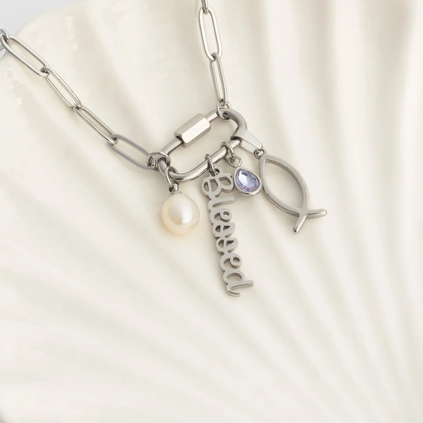 18K Gold PVD Natural Pearl Charm / PDL0397