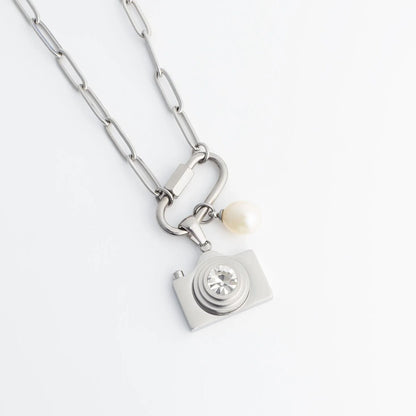 18K Gold PVD Natural Pearl Charm / PDL0397