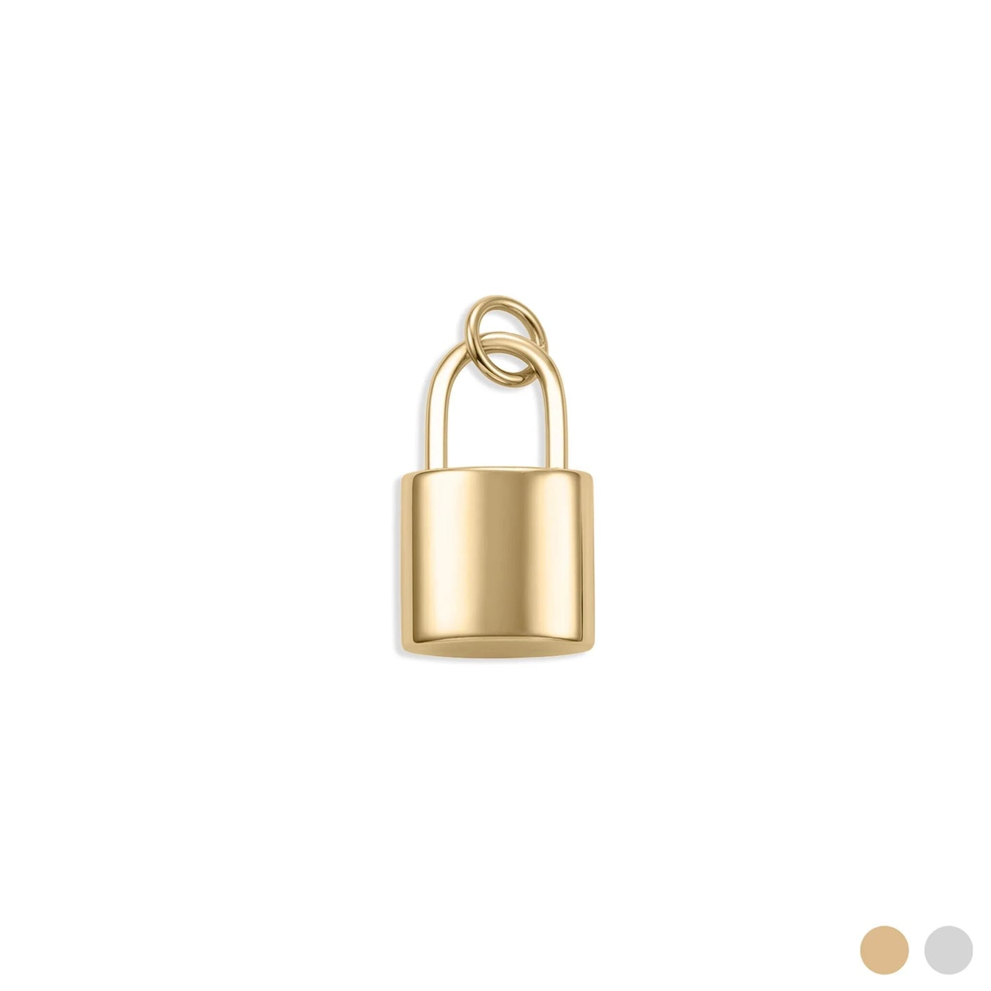 18K Gold PVD Stainless Steel Lock Charm / PDL0412