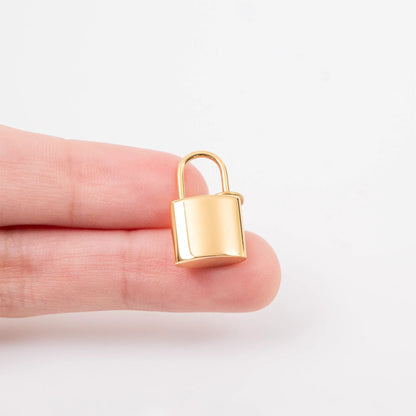 18K Gold PVD Stainless Steel Lock Charm / PDL0412