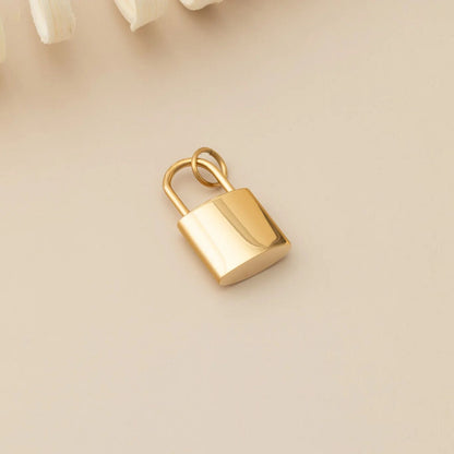18K Gold PVD Stainless Steel Lock Charm / PDL0412