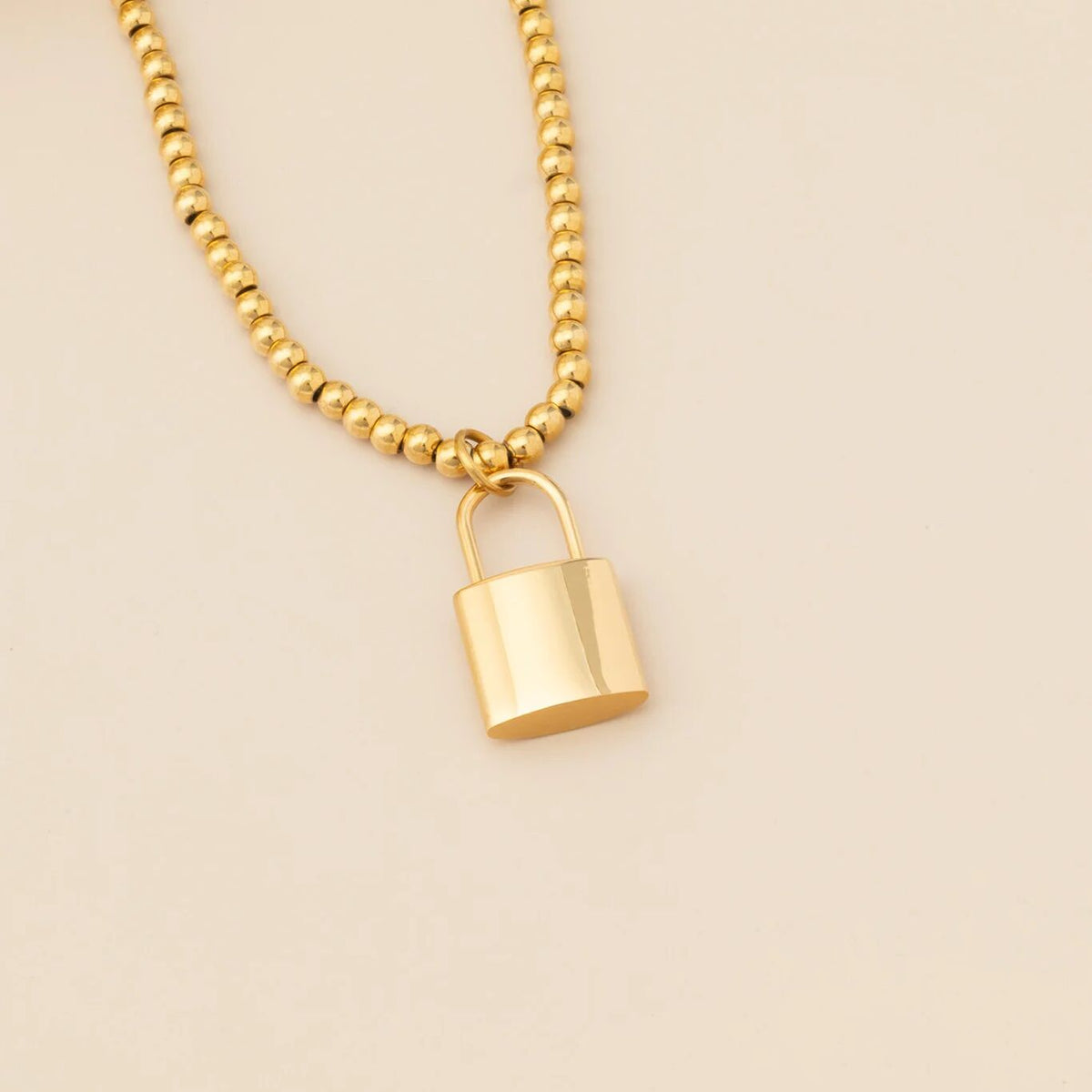 18K Gold PVD Stainless Steel Lock Charm / PDL0412