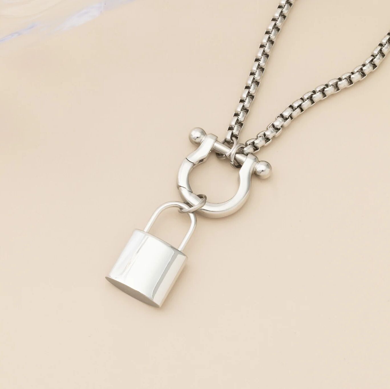 18K Gold PVD Stainless Steel Lock Charm / PDL0412