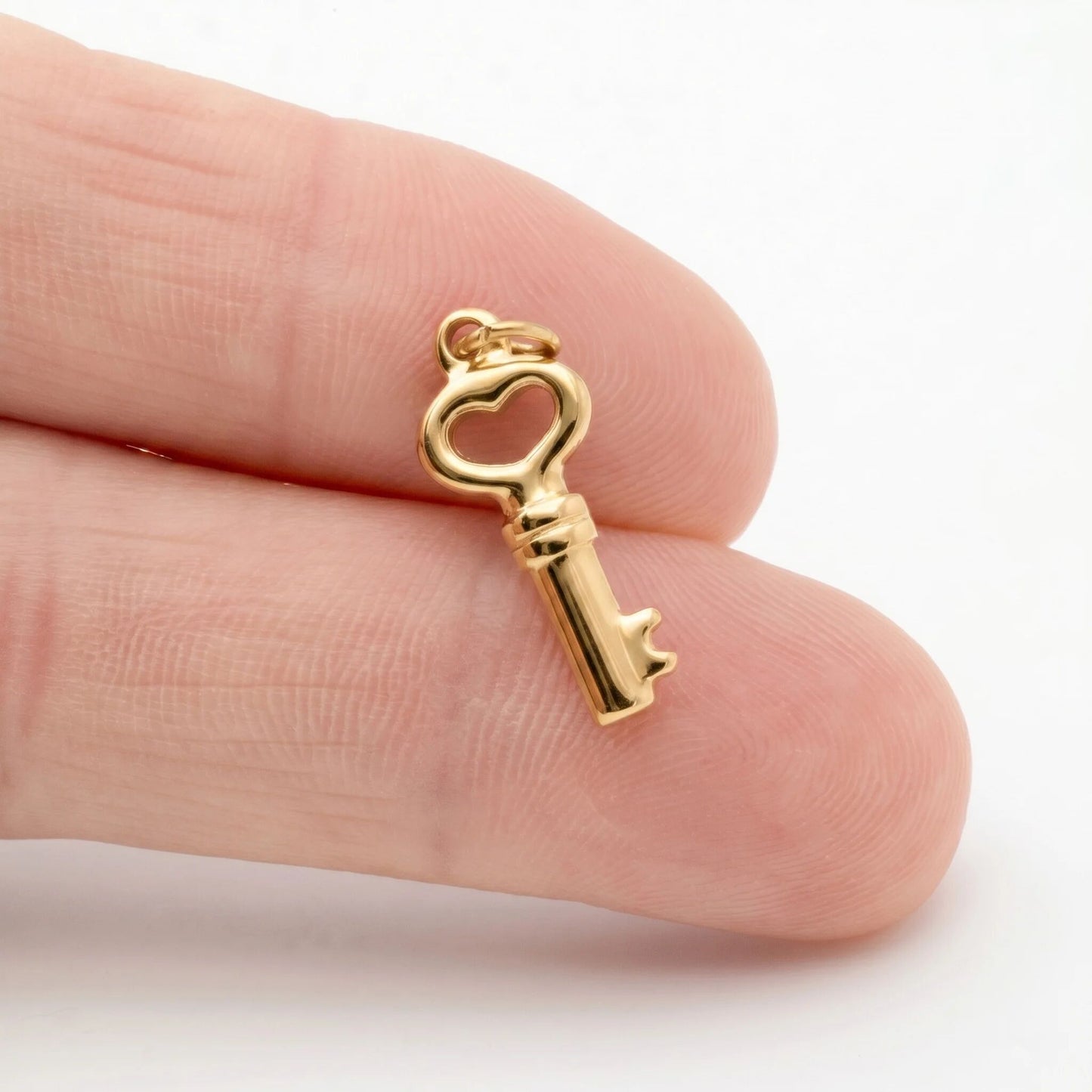 18K Gold PVD Stainless Steel Key Charm / PDL0413