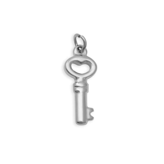 18K Gold PVD Stainless Steel Key Charm / PDL0413