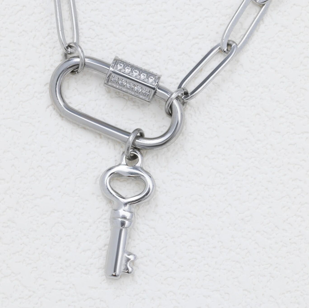 18K Gold PVD Stainless Steel Key Charm / PDL0413