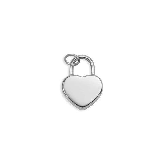 18K Gold PVD Stainless Steel Heart Lock Charm / PDL0414
