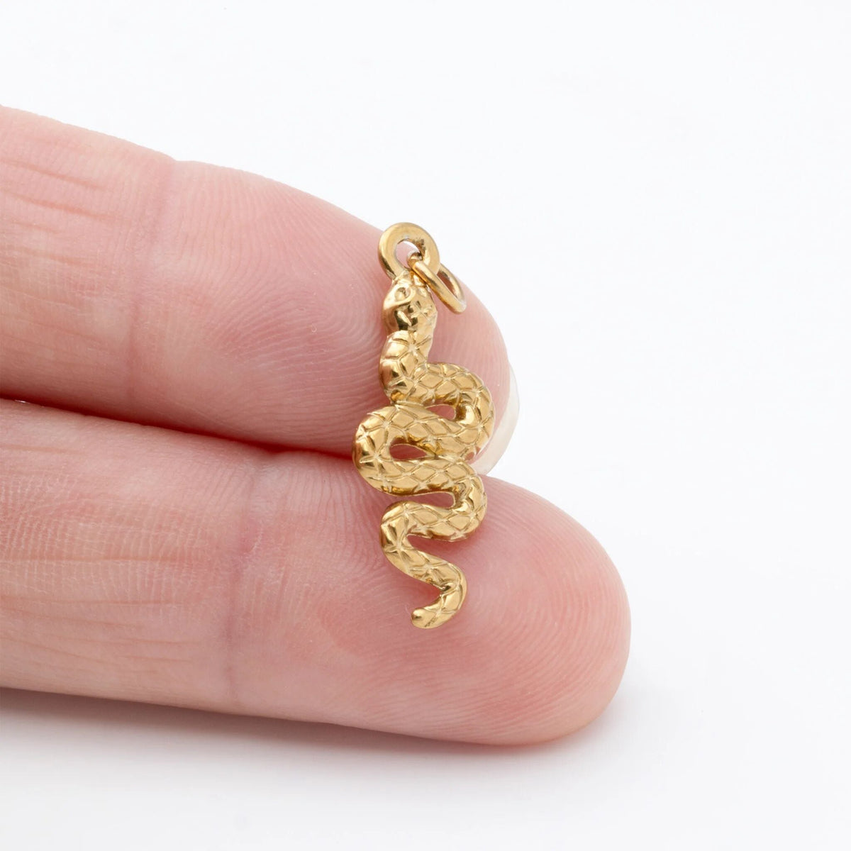18K Gold PVD Stainless Steel Snake Charm / PDL0415