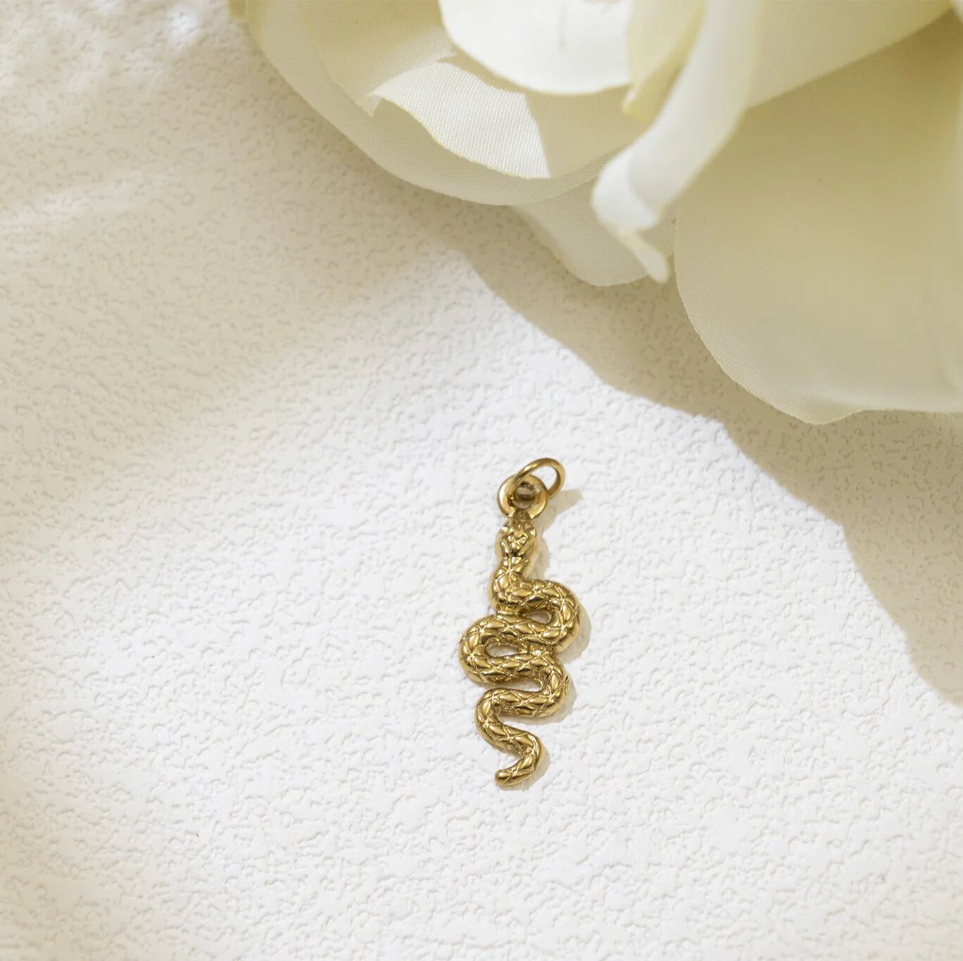 18K Gold PVD Stainless Steel Snake Charm / PDL0415