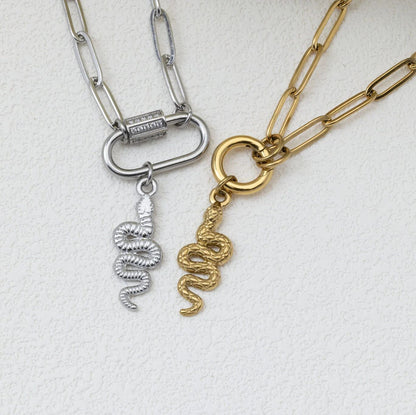 18K Gold PVD Stainless Steel Snake Charm / PDL0415