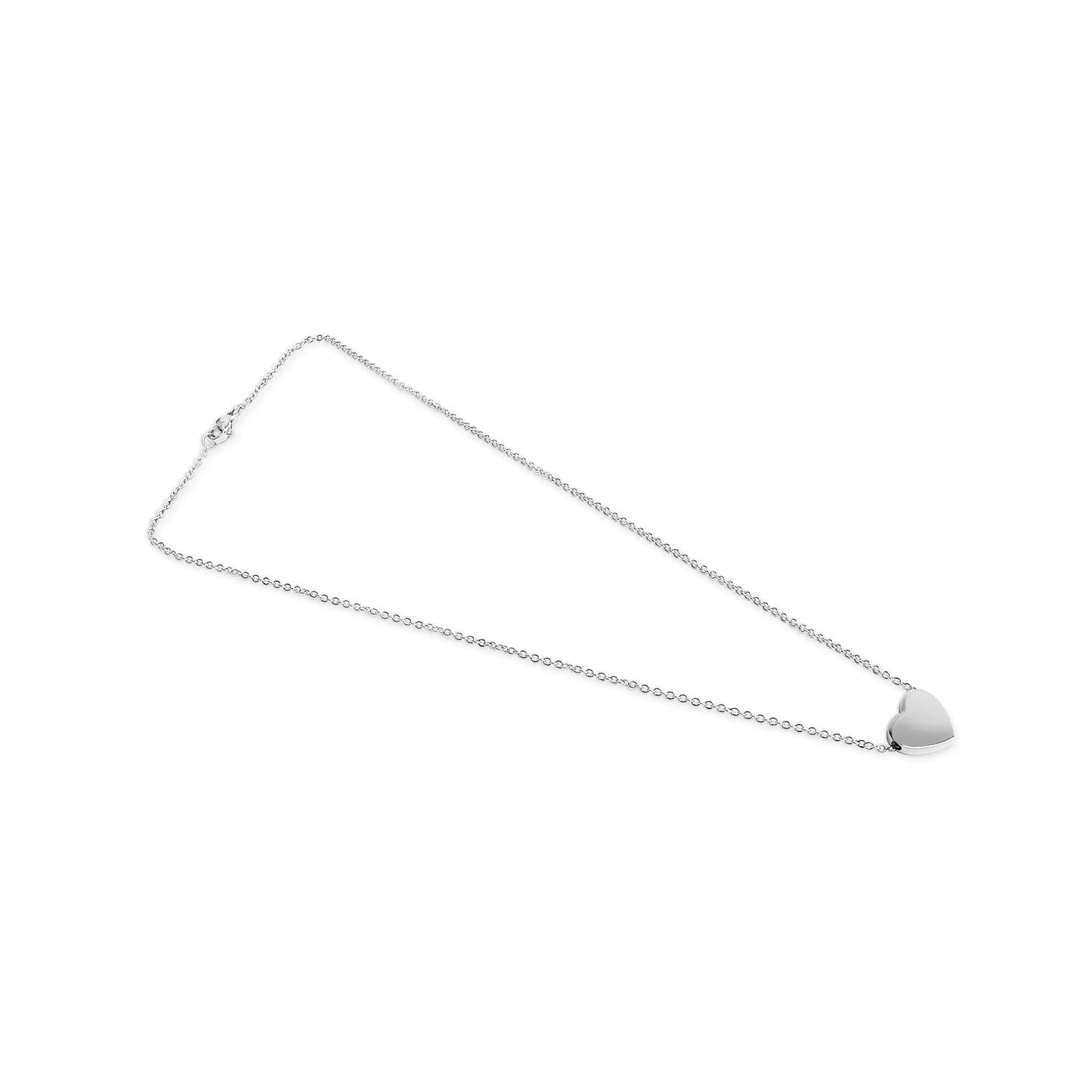 18K Gold PVD Stainless Steel Blank Heart Necklace / SBB0250