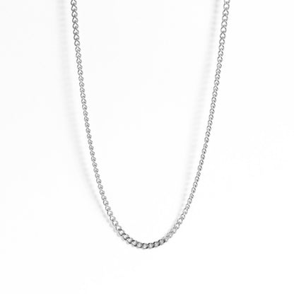 Stainless Steel Diamond Cut Curb Chain Necklace / CHN7500