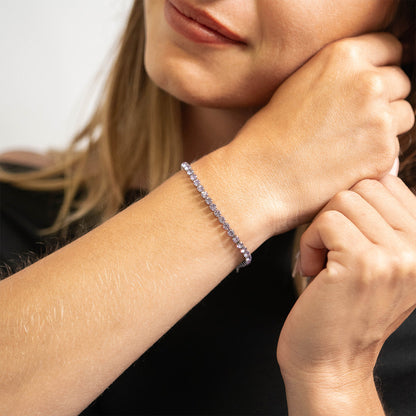 Stainless Steel Birthstone Tennis Chain Bracelet / TBR0007
