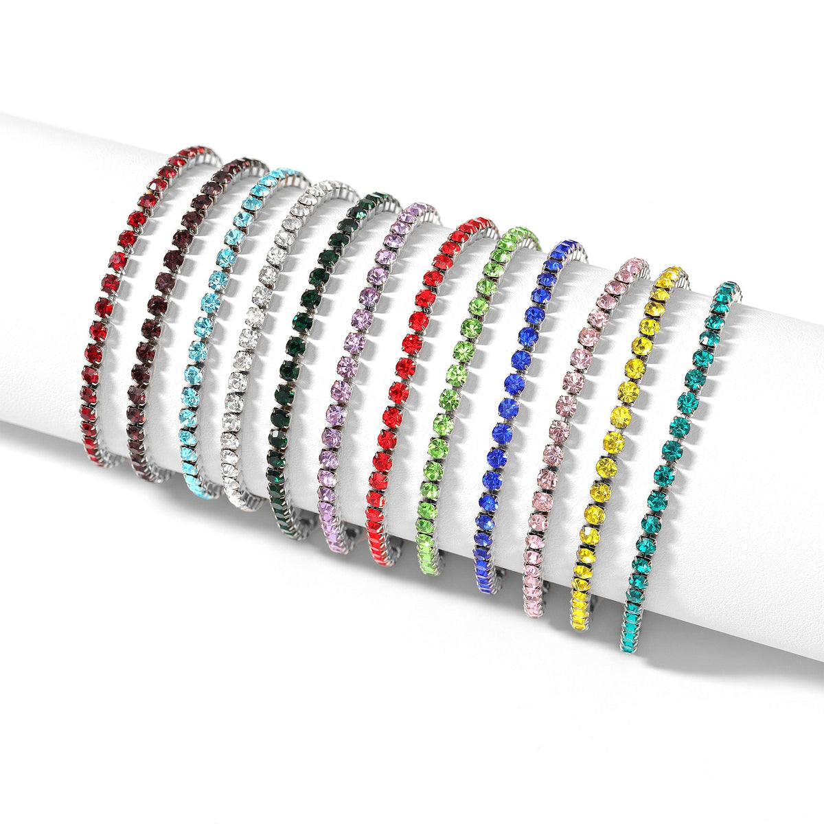 Stainless Steel Birthstone Tennis Chain Bracelet / TBR0007
