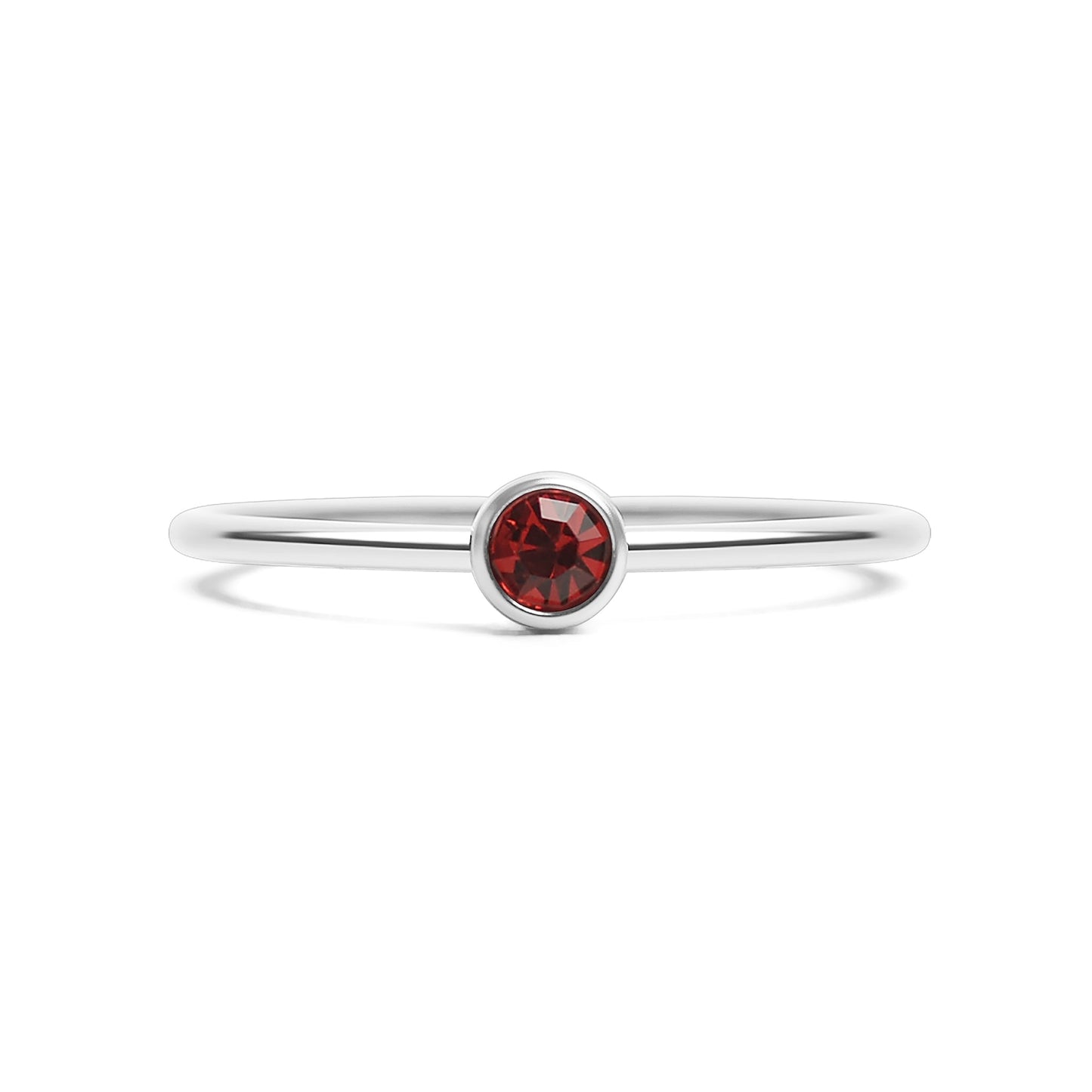 Stainless Steel Birthstone Stacking Ring / ZRJ1000