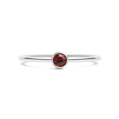 Stainless Steel Birthstone Stacking Ring / ZRJ1000