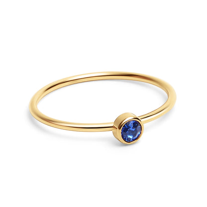 18K Gold PVD Stainless Steel Birthstone Stacking Ring / ZRJ1001