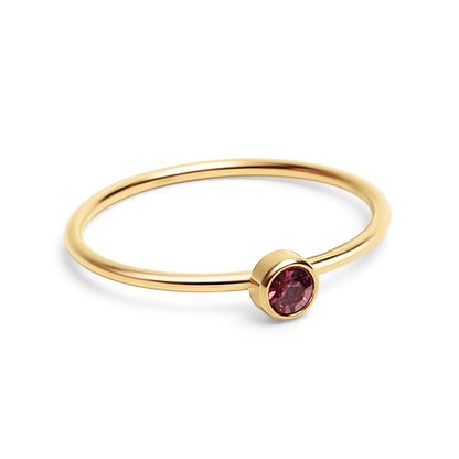 18K Gold PVD Stainless Steel Birthstone Stacking Ring / ZRJ1001
