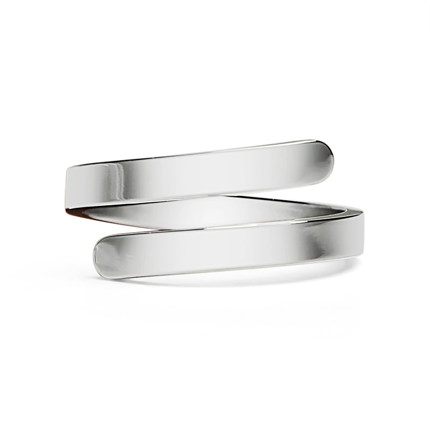 18K Gold PVD Stainless Steel Blank Engravable 2 Name Wrap Ring / ZRJ9016