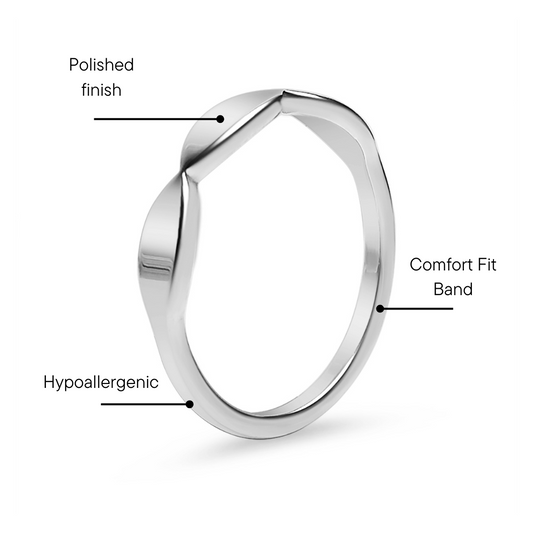 18K Gold PVD Stainless Steel Sculpted Blank Engravable Ring / ZRJ9017