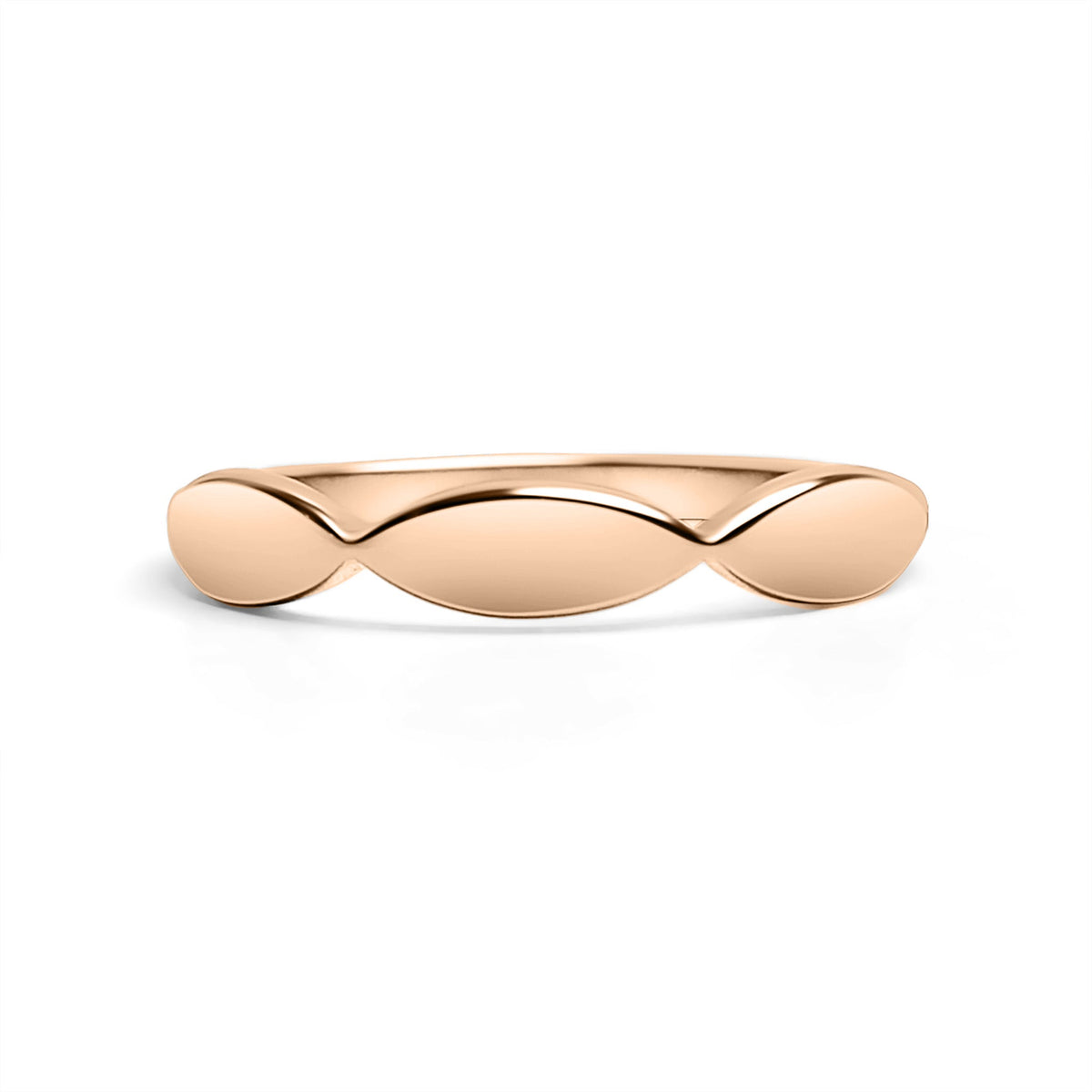 18K Gold PVD Stainless Steel Sculpted Blank Engravable Ring / ZRJ9017
