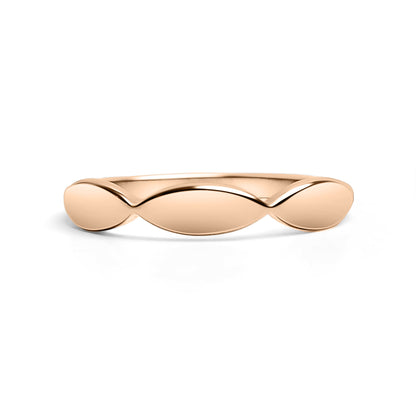 18K Gold PVD Stainless Steel Sculpted Blank Engravable Ring / ZRJ9017