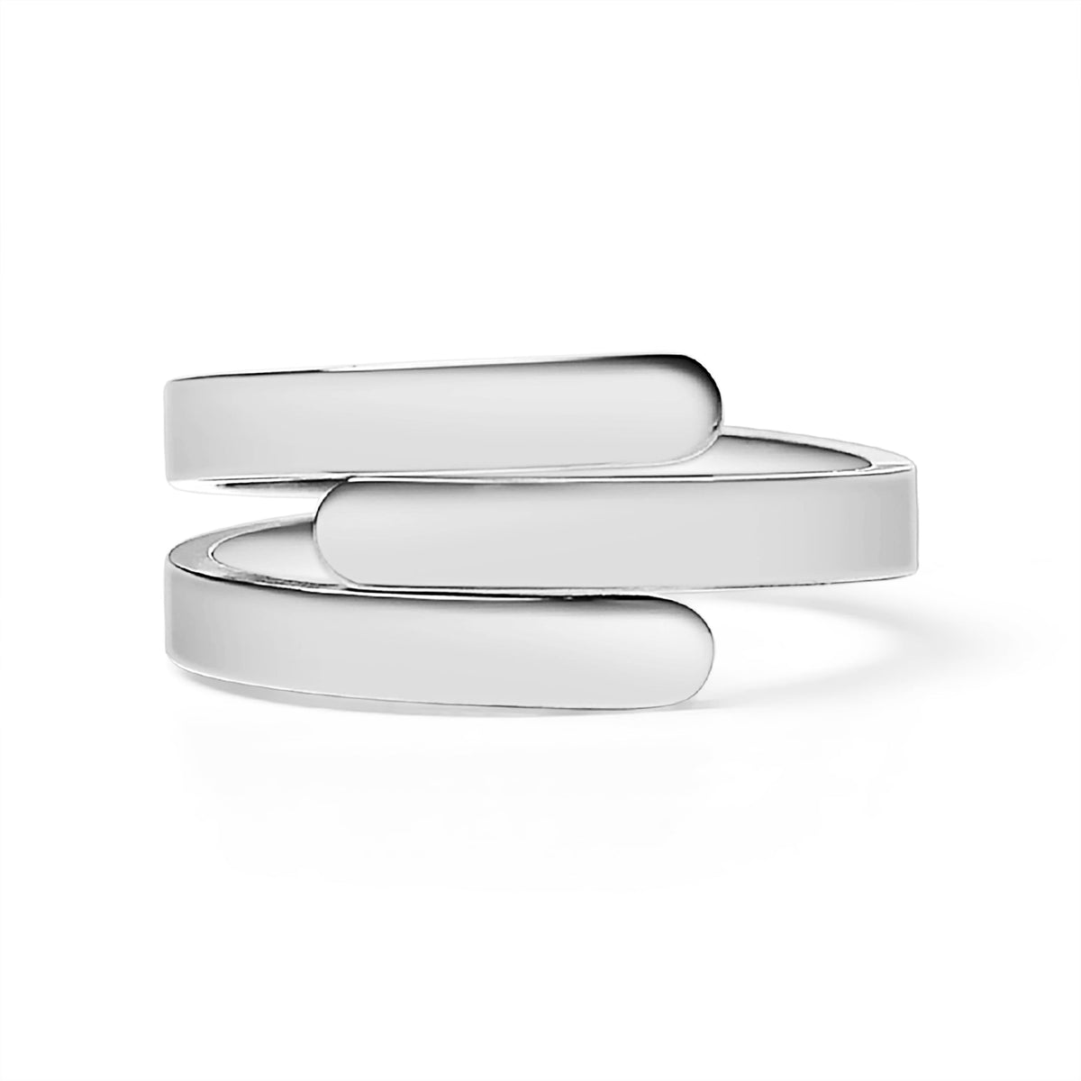 18K Gold PVD Stainless Steel Blank 3 Name Wrap Ring / ZRJ9018