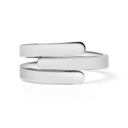 18K Gold PVD Stainless Steel Blank 3 Name Wrap Ring / ZRJ9018