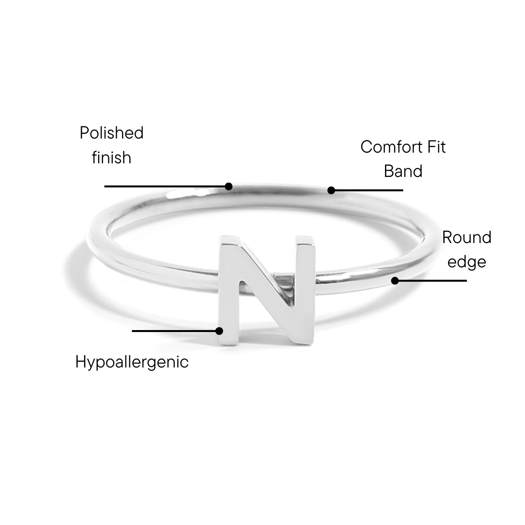 Stainless Steel Initial Stacking Rings N-Z / ZRJ9020
