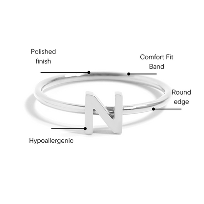 Stainless Steel Initial Stacking Rings N-Z / ZRJ9020