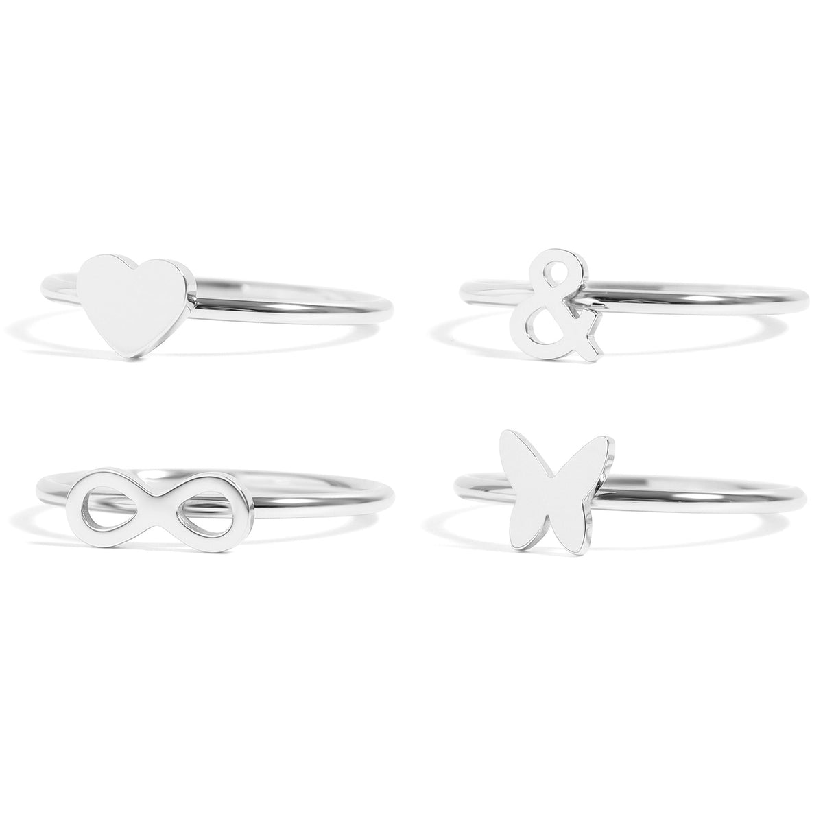 Stainless Steel Symbol Stacking Rings / ZRJ9022