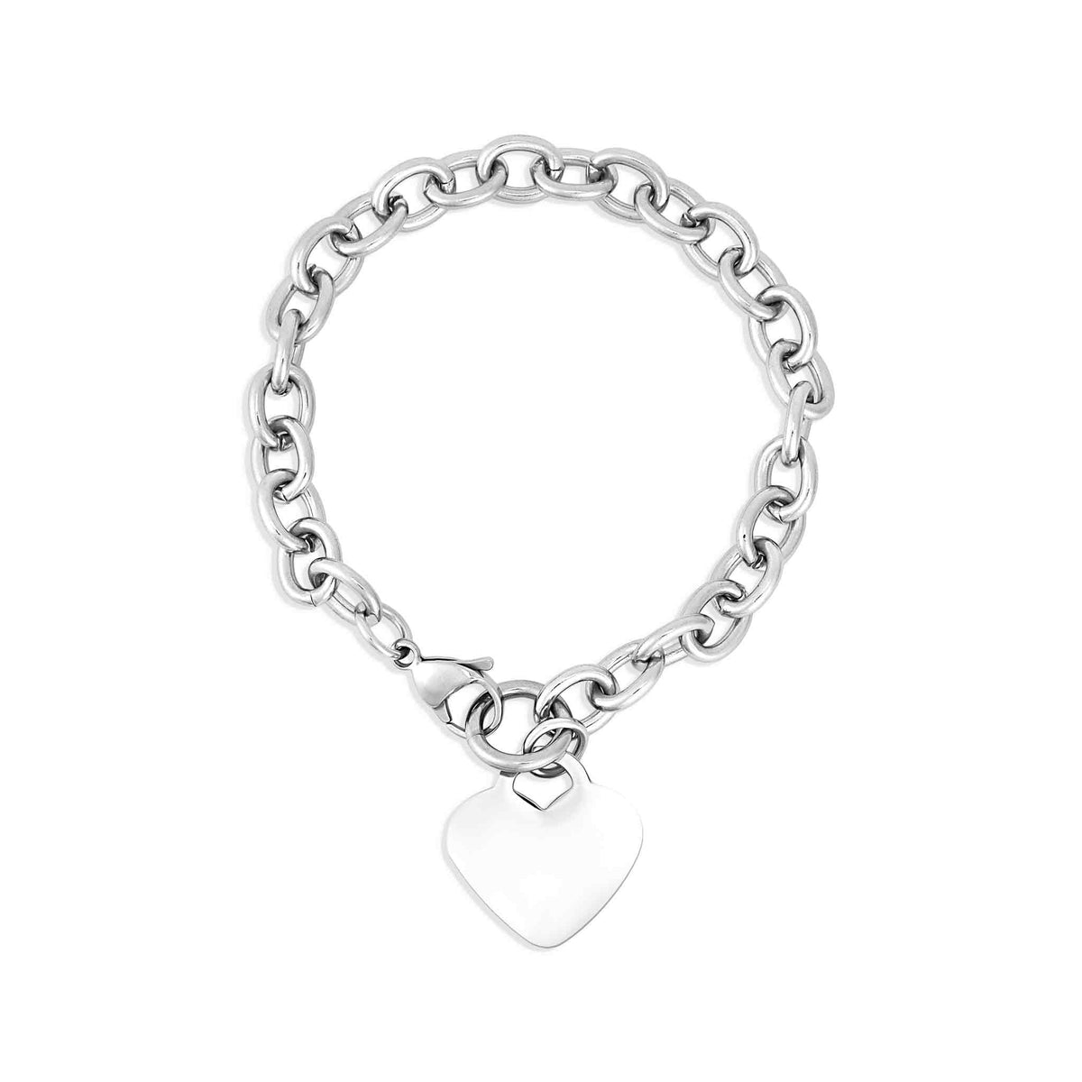 Stainless Steel Blank Heart Bracelet/Anklet / BRK1036