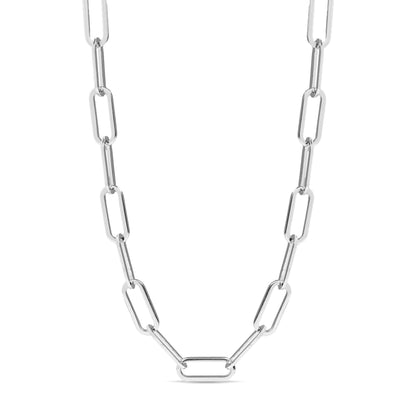 Stainless Steel Paperclip Chain Necklace / CHN9761