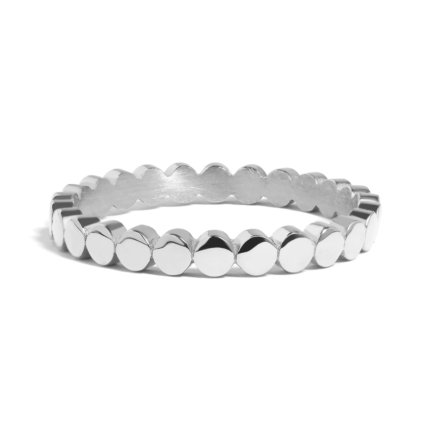 18K Gold PVD Stainless Steel Flat Circle Stacking Ring / CSR0009