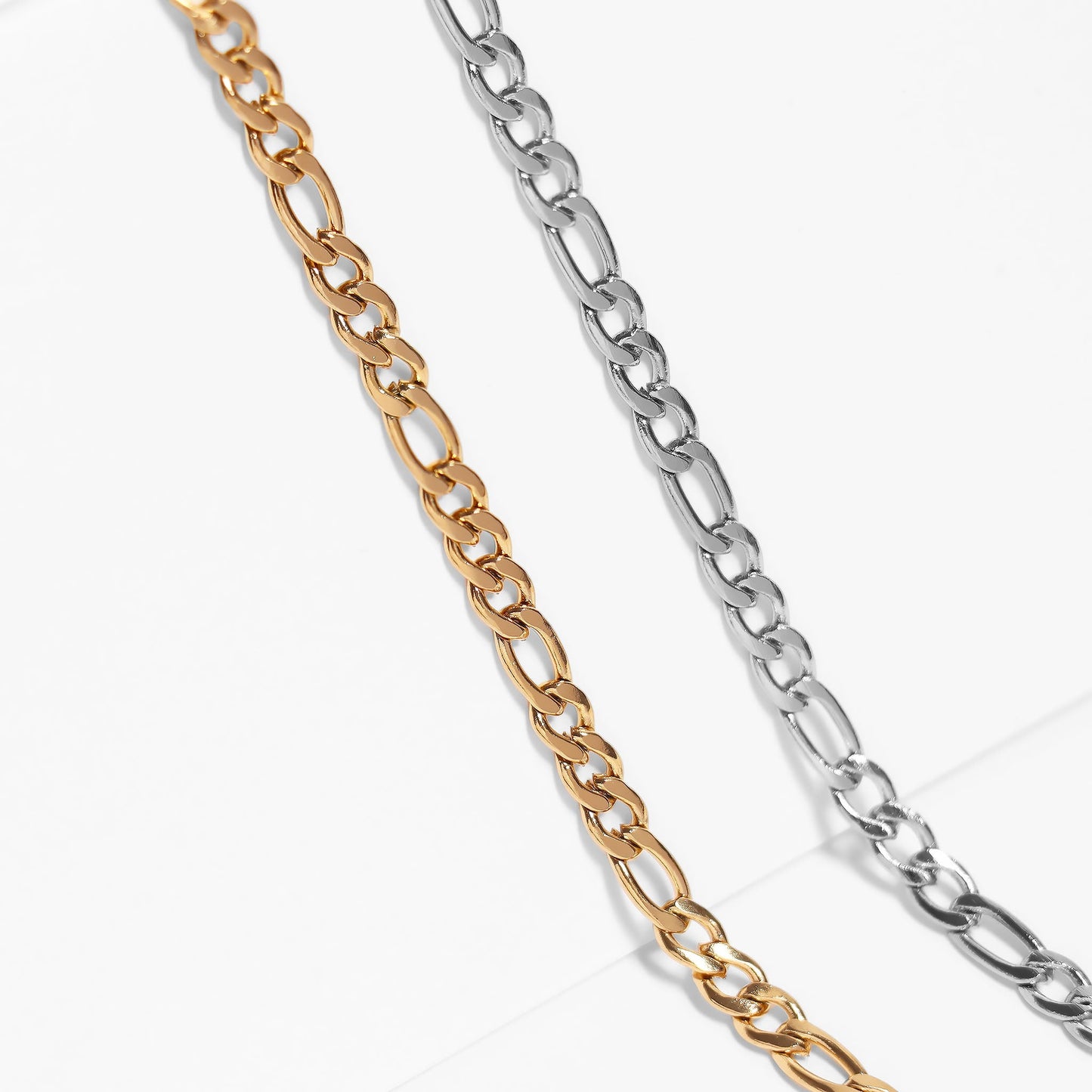 Stainless Steel Figaro Chain Necklace / CHN9500