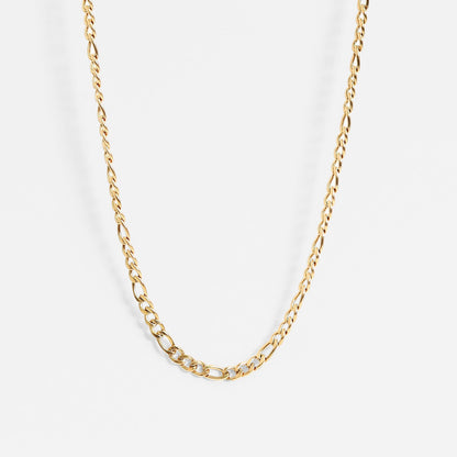 18K Gold PVD Stainless Steel Figaro Chain Necklace / CHN9600
