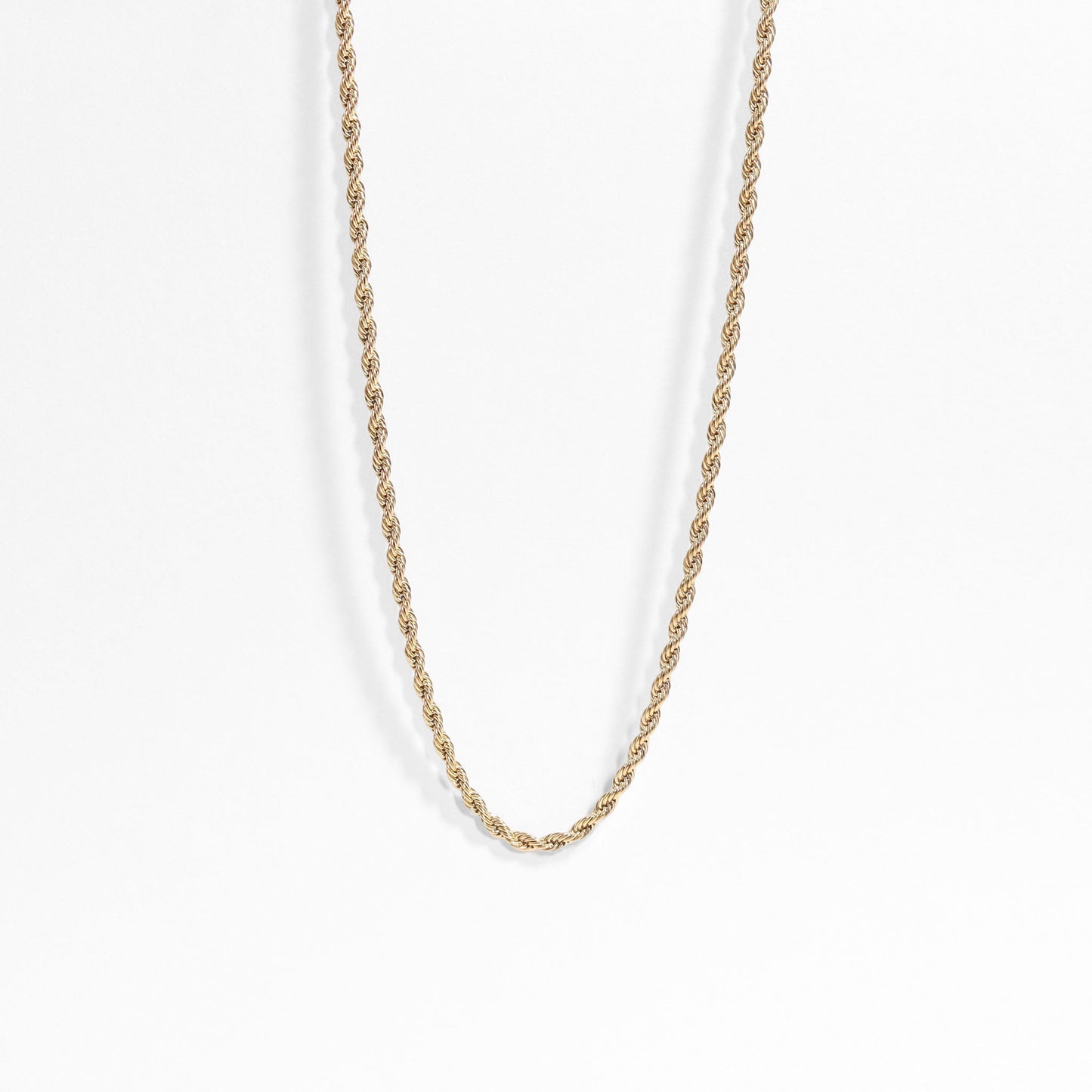 18K Gold PVD Stainless Steel Rope Chain Necklace / CHN9702