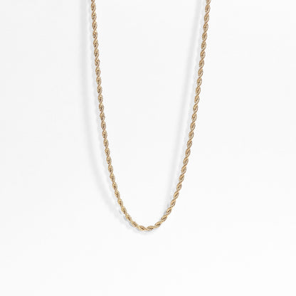18K Gold PVD Stainless Steel Rope Chain Necklace / CHN9702