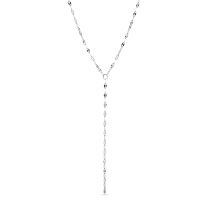 18K Gold PVD Stainless Steel Lariat Necklace Lip Chain / CHN0058